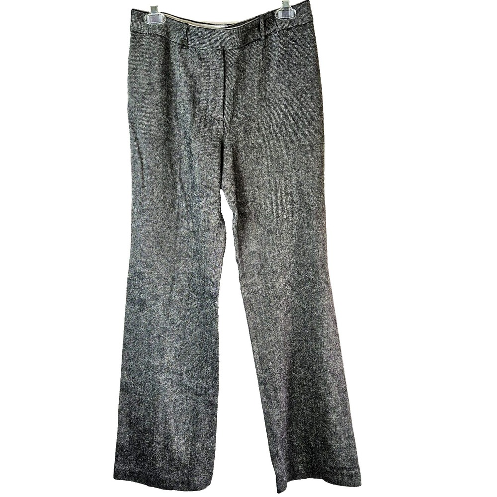 Michael Kors‎ Women's Wool Blend Tweed Black Gray Pants Trousers Sz 8 Officecore